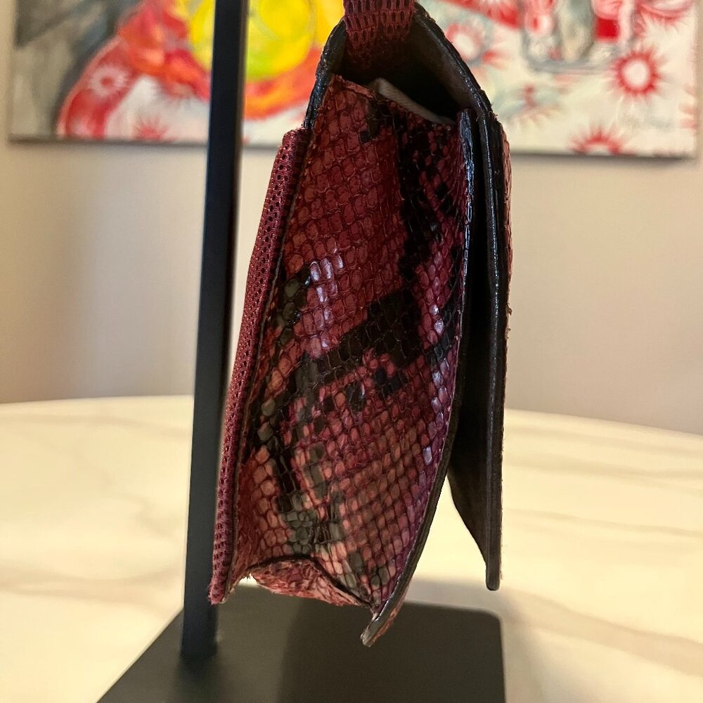 MIU MIU Python Snakeskin Mini Shoulder Bag Burgundy - Picture 11 of 16